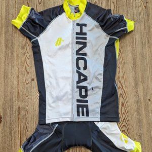 HINCAPIE Lightweight Short Sleeve Jersey Set Men's Medium in White, Gray, Yellow